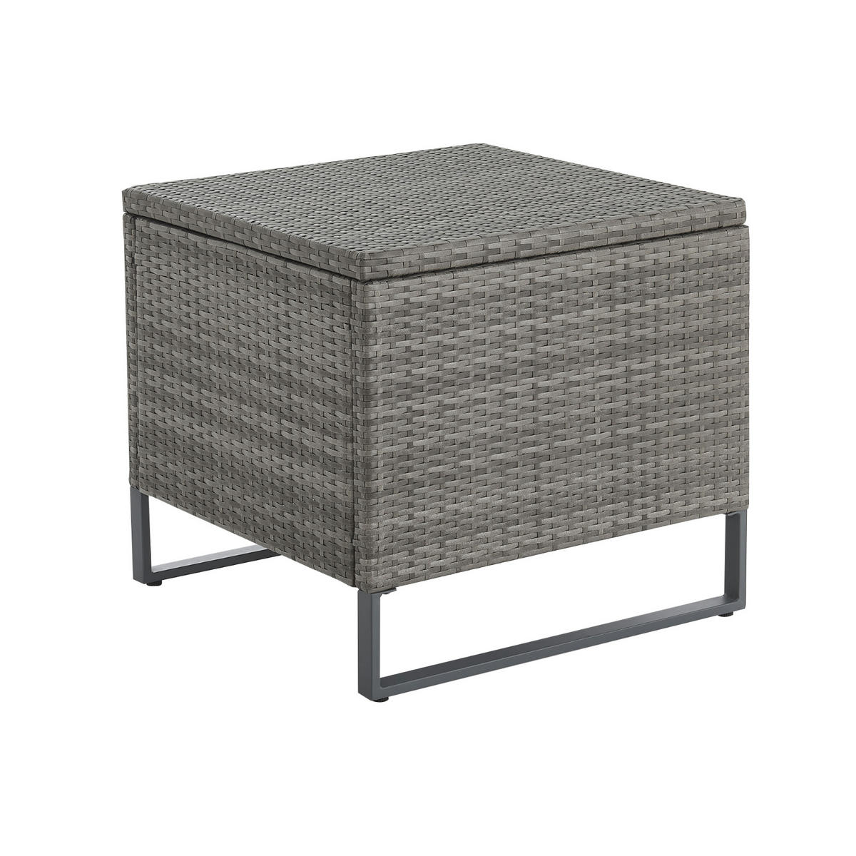 RATTANLOUNGE KANSAS Grau - Grau, Kunststoff - SVITA
