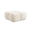 POUF Chenille Stoff Beige - Beige/Creme, Kunststoff/Textil (95/41/95cm) - Makamii