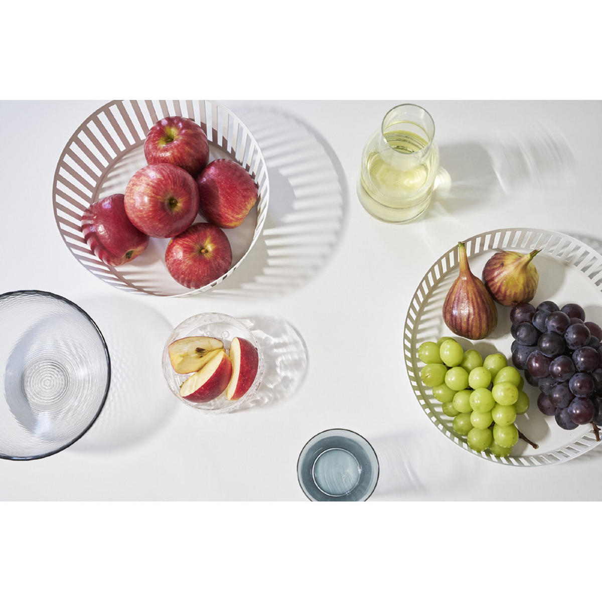 OBSTSCHALE 3813 Tower Weiß 5 x 25 x 25 cm - Weiß, Metall (5cm) - Yamazaki