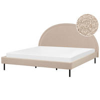 POLSTERBETT 180/200cm Beige Margut - Beige, Textil (180/200cm) - Beliani