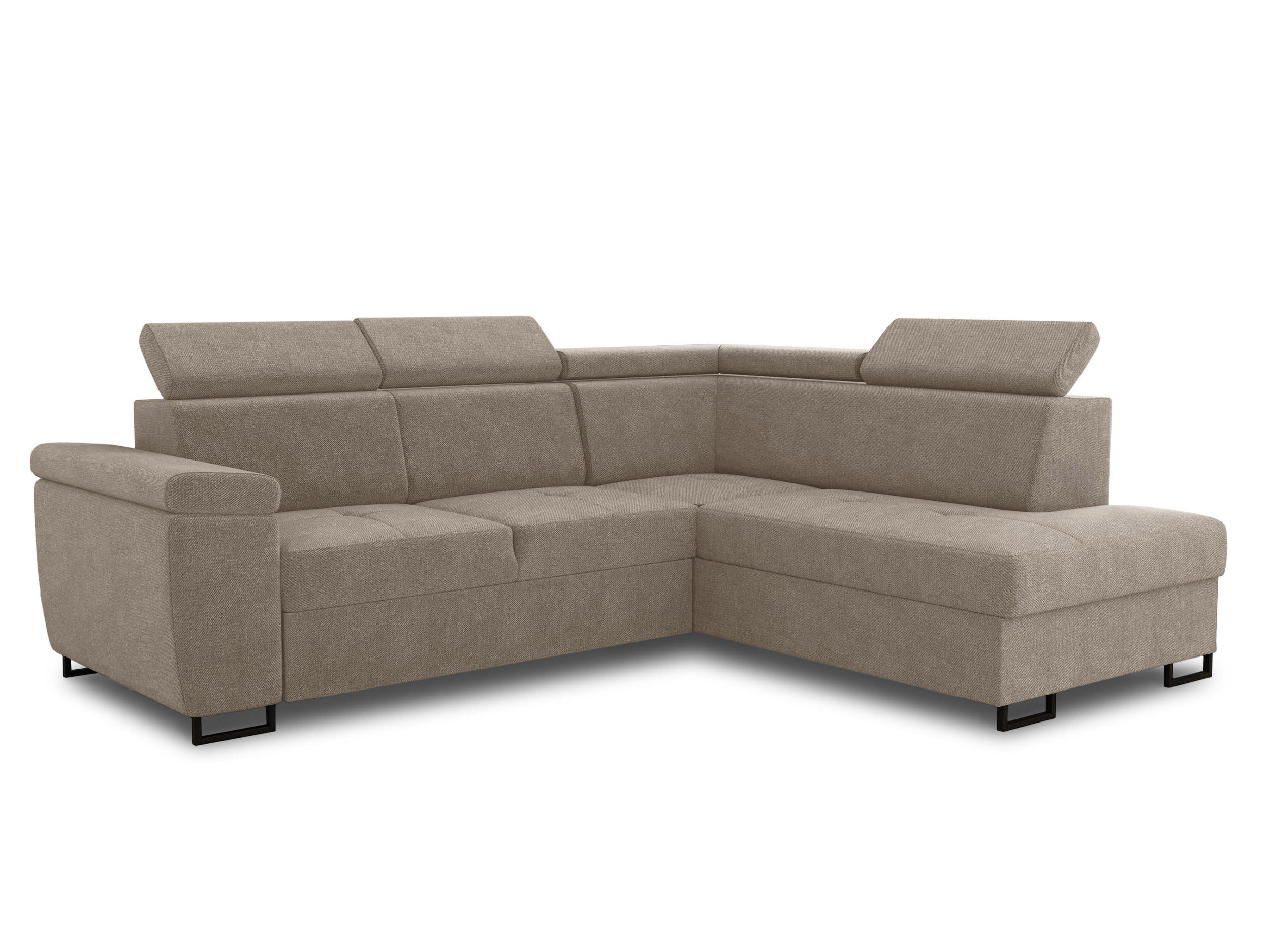 ECKSOFA Natan, Seite: Rechts - Beige, Holz/Textil (265/205cm) - Sofnet