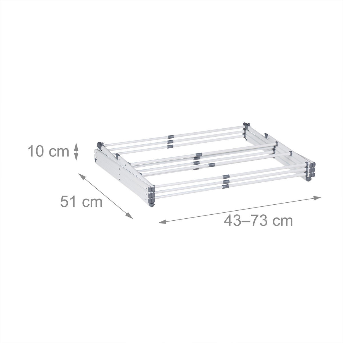 STOJAN na prádlo - biela, kov/plast (73/105/37cm) - Relaxdays