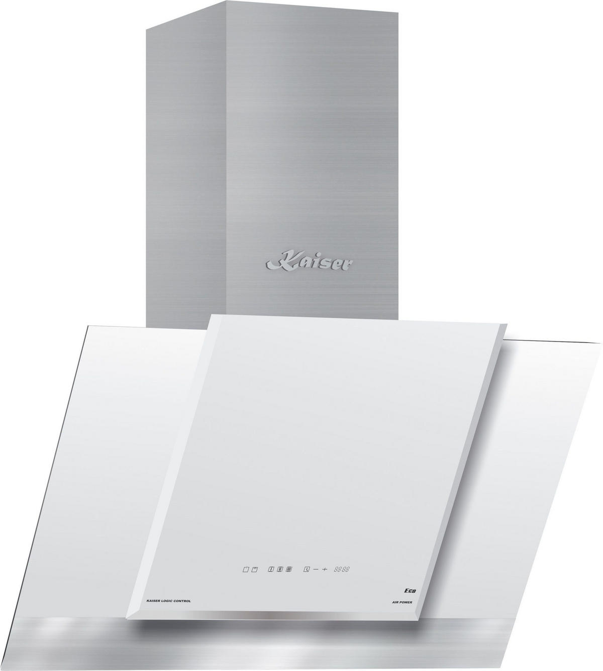 WANDHAUBE AT 8438 FW Eco Edelstahl 90 cm - Edelstahlfarben, Glas/Metall (80/78/37.5cm) - Kaiser Küchengeräte