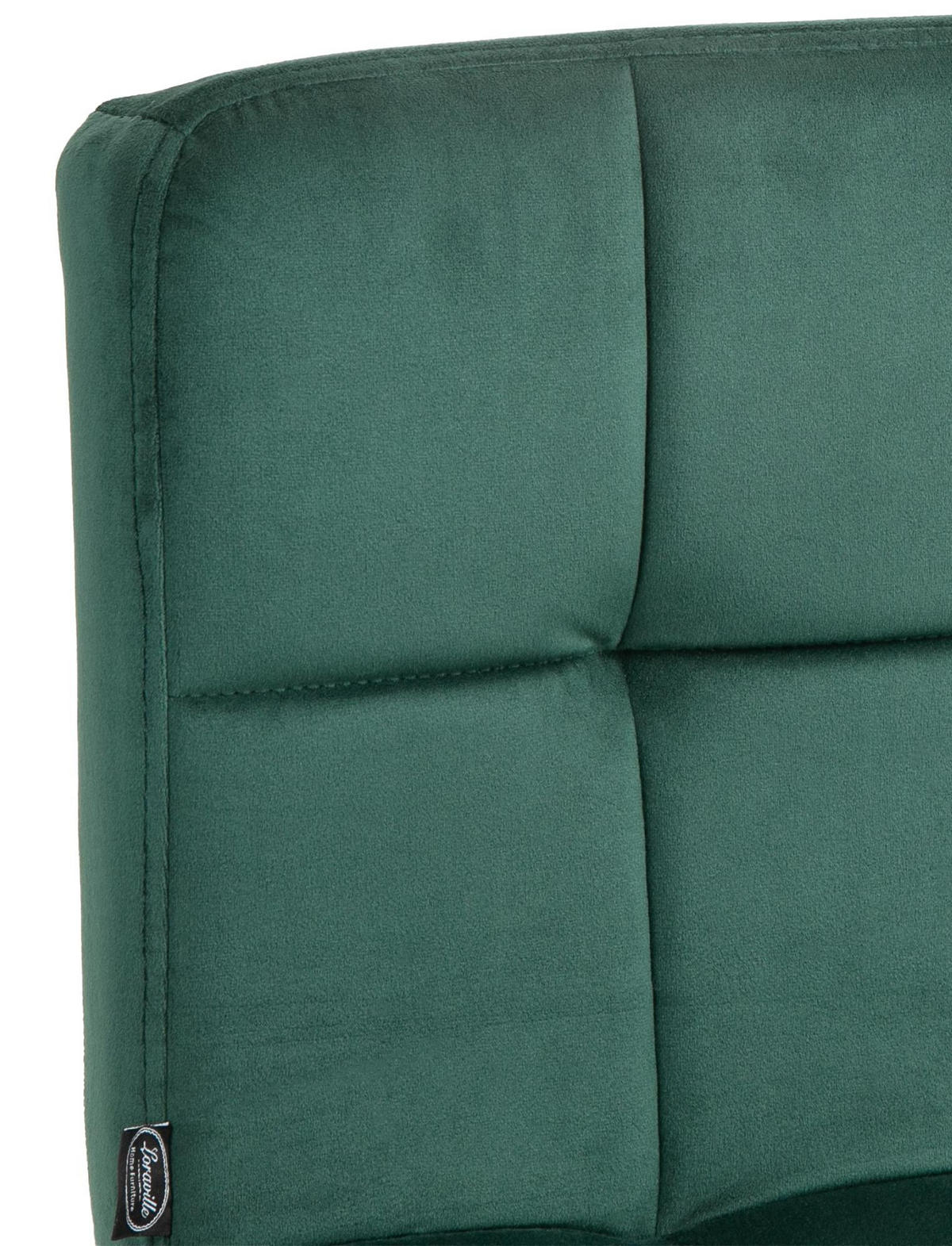BARHOCKER 2er Set Samt grün - Schwarz/Grün, Textil/Metall (46/94/47cm) - CLP