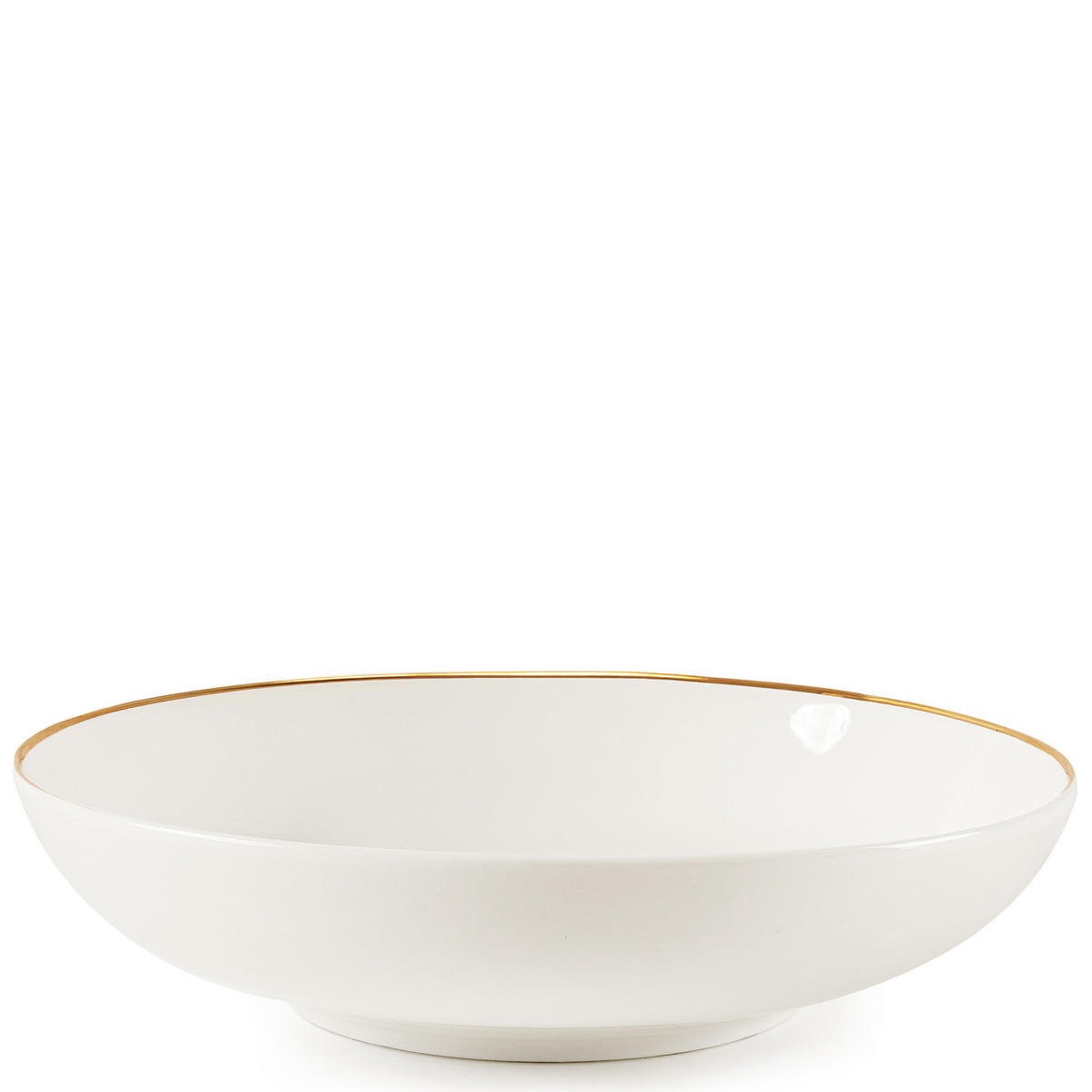 SUPPENTELLER-SET AD BELLA, 6-tlg - Ecru/Goldfarben, Keramik (20cm) - KONSIMO®