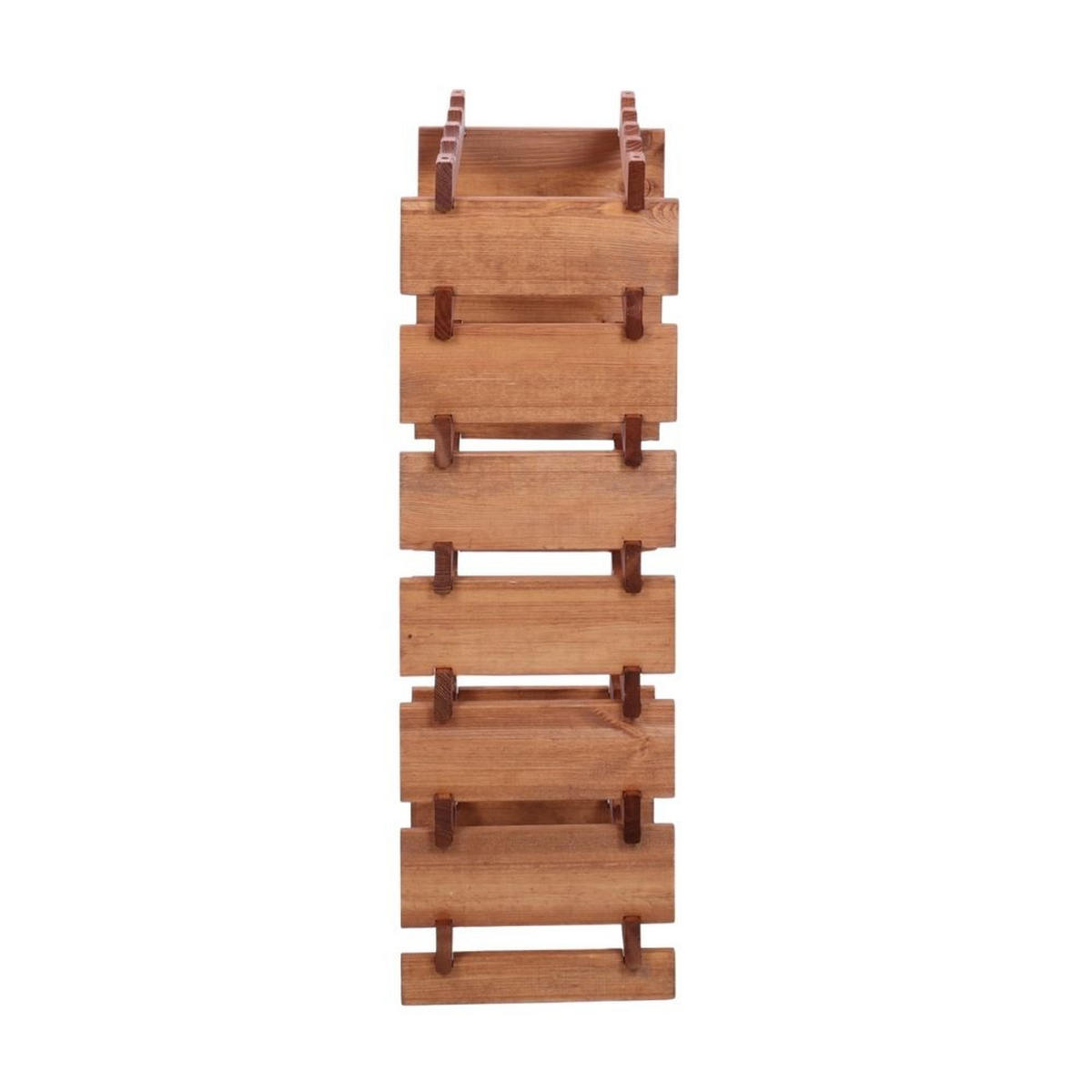 WEINREGAL VINOTECA FLEX PRO HxBxT 93x46x28cm 28 Flaschen auf 7 Ebenen Braun geölt - Braun, Holz (46/93/28cm) - PROREGAL
