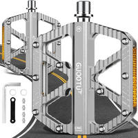 FAHRRADPEDALE CNC Aluminium Silber mit Reflektoren - Silberfarben, Metall (10/1.5/12cm)