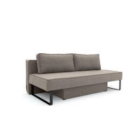 SCHLAFSOFA Mit Bettkasten NOMI, Stoff Faro, Hellbraun - Hellbraun, Holz (200/82/100cm) - Kaiser Möbel