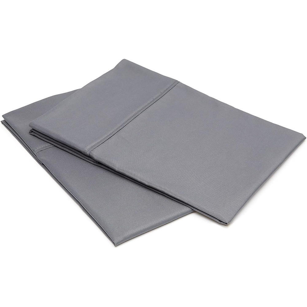 KISSENBEZÜGE – 48*74cm –Dunkelgrau (Paar) - Dunkelgrau, Textil (50/66cm)