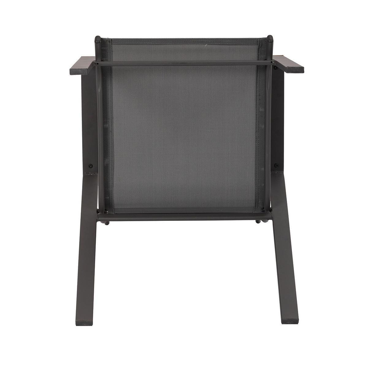 STAPELSTUHL - Stahl / Mischgewebe - Anthrazit - 2er-Set - Anthrazit/Braun, Textil/Metall (54/90/69cm) - home24