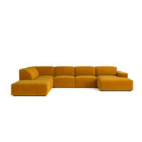 ECKSOFA Cursal V, Stoff Salvador, Gelb, Links - Gelb, Holz (364/262cm) - Kaiser Möbel