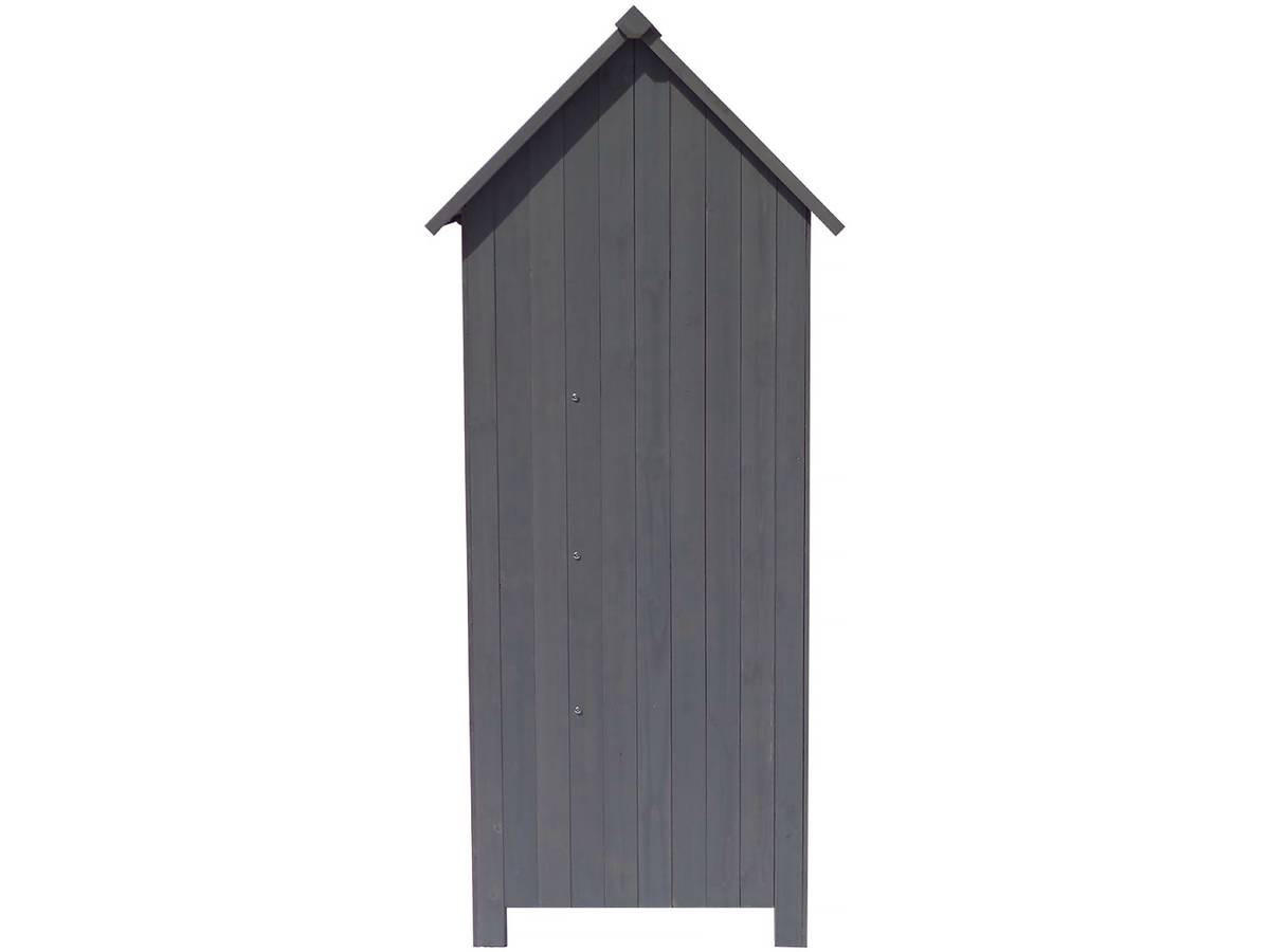 GARTENSCHRANK - GARTENTRUHE cabanon Anthrazit - Grau, Holz (54/179/77cm) - Habitat Garten