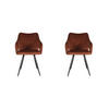 ESSZIMMERSTUHL Noud Braun 60/55/87 cm 2er-Set - Braun, Textil (55/87/60cm) - LABEL51