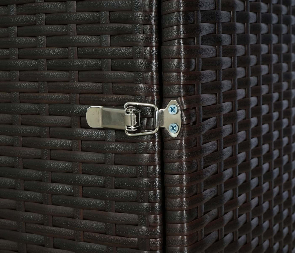 MÜLLTONNENBOX 2er HxBxT 176x130x131cm Poly-Rattan 2x120l Braun - Braun, Kunststoff (130/176/131cm) - PROREGAL