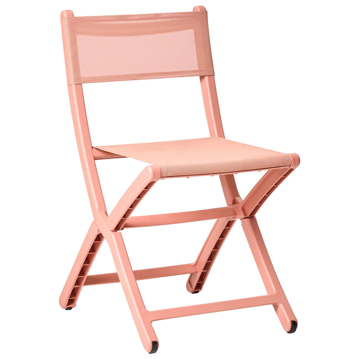 GARTENSTUHL 4er-Set Korallenrot Talca - Rot, Kunststoff (45/83/53cm) - Beliani