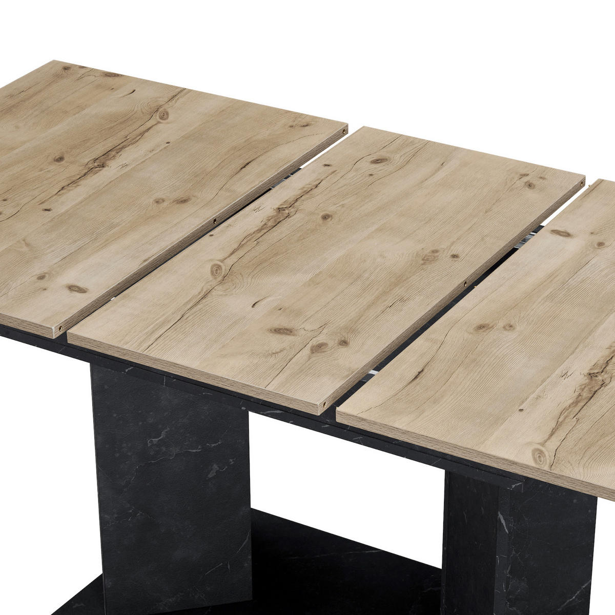ESSTISCH VIVIAN 120-160/80/76 cm - Anthrazit/Eiche San Remo, Holzwerkstoff (80/120/76cm) - B&D Home