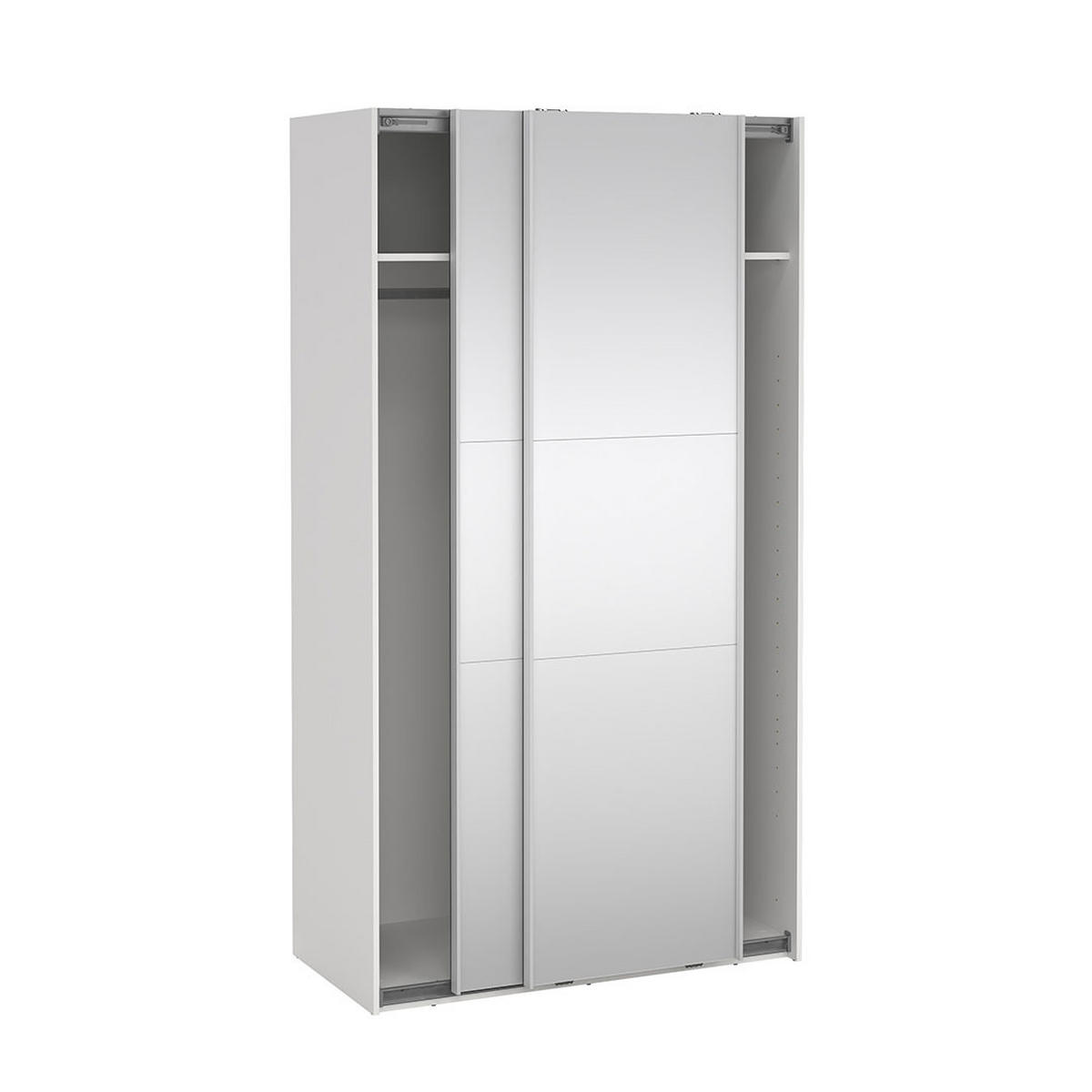 SCHIEBETÜRENSCHRANK, Como, Weiß, Holzwerkstoff, 119 x 67 x 221 cm - Weiß, Holzwerkstoff (119/221/67cm) - ebuy24