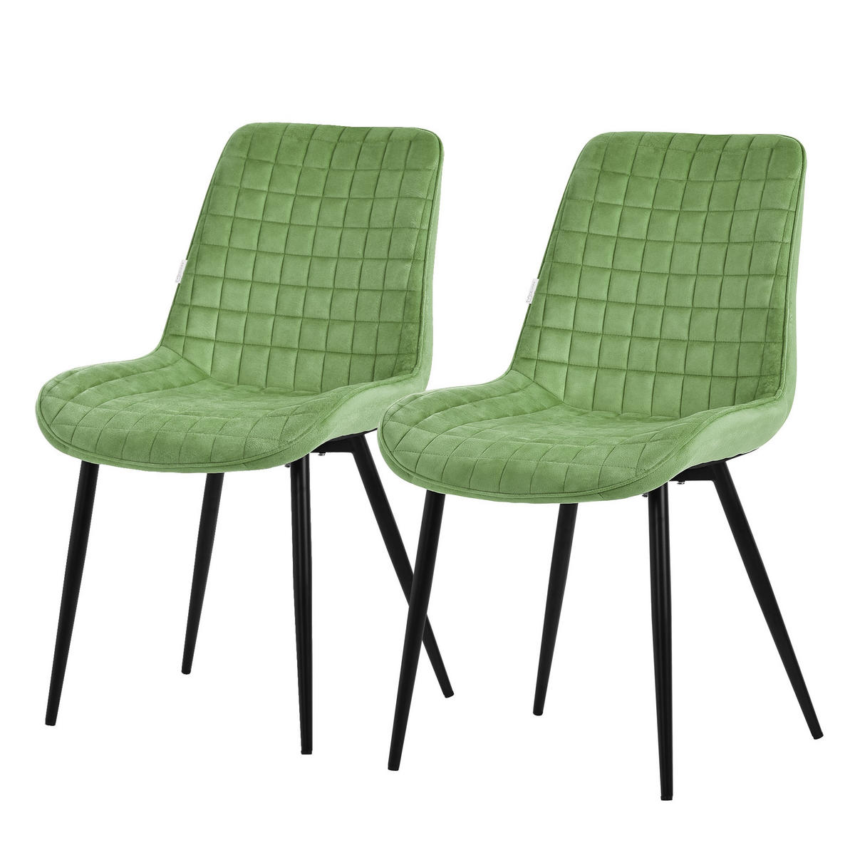 ESSZIMMERSTUHL Salbei 2er Set - Grün, Metall (52/89/60cm)