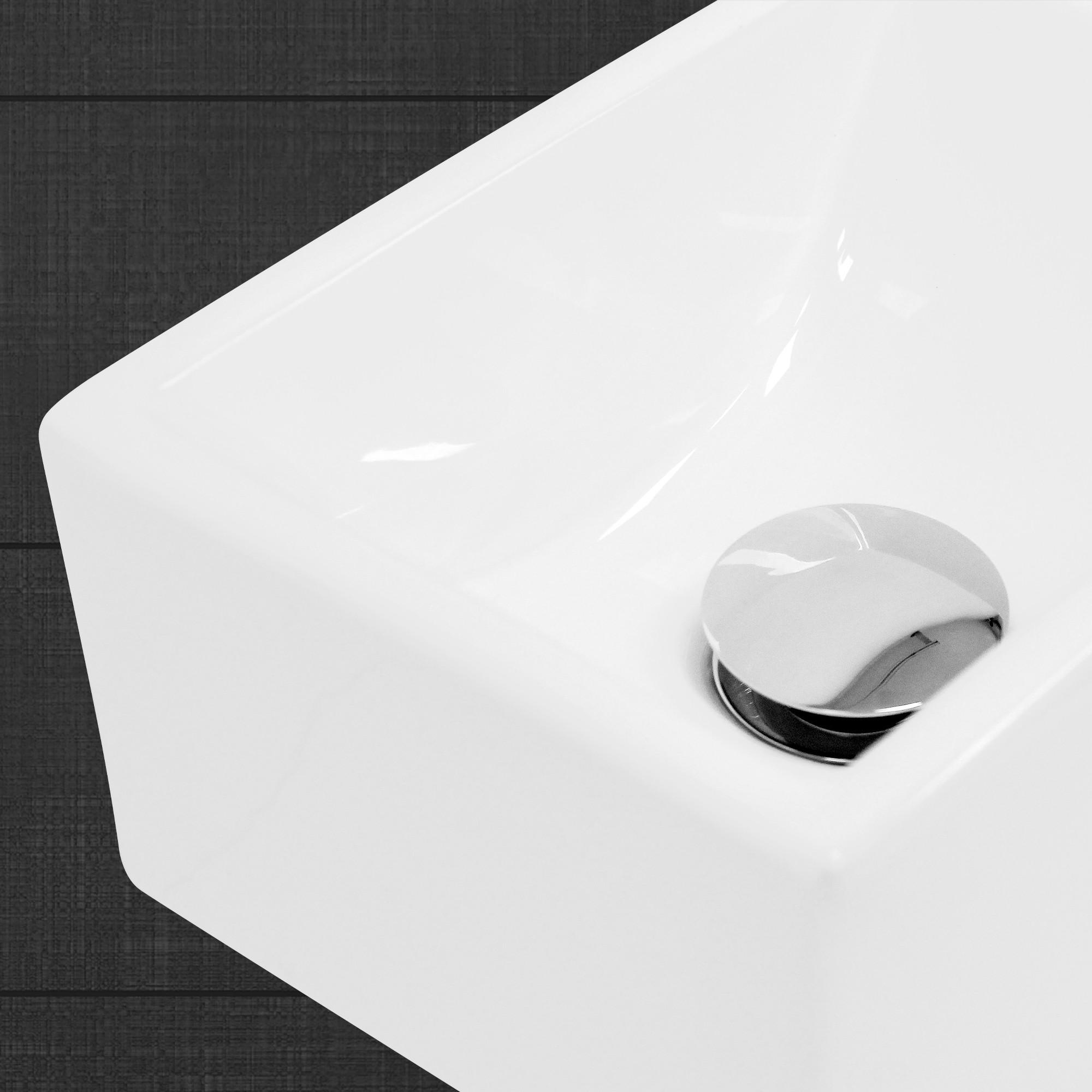 Thumbnail - LuxeBath Waschbecken, Weiß, Keramik, 25.5x13x33.5 cm, Badezimmer, Waschbecken & Armaturen, Waschbecken