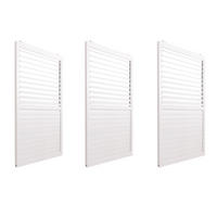 SCHIEBETÜR FÜR PERGOLA 3ER-SET Weiß 3er-Set-Set - Weiß, Metall (272/206/11cm) - MCW