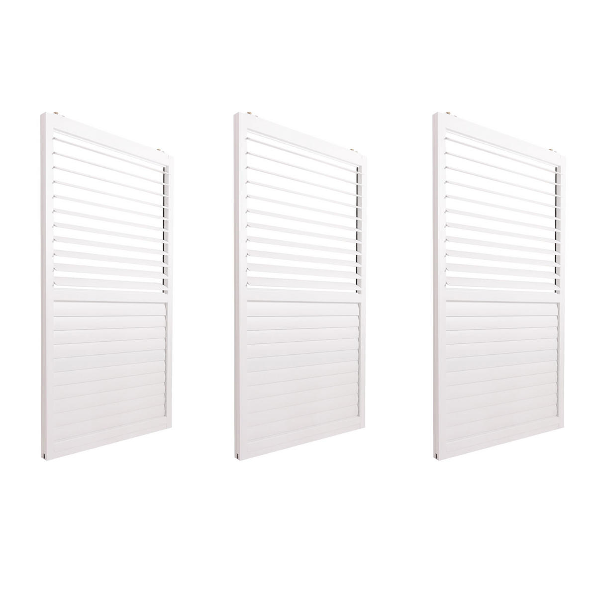 SCHIEBETÜR FÜR PERGOLA 3ER-SET Weiß 3er-Set-Set - Weiß, Metall (272/206/11cm) - MCW