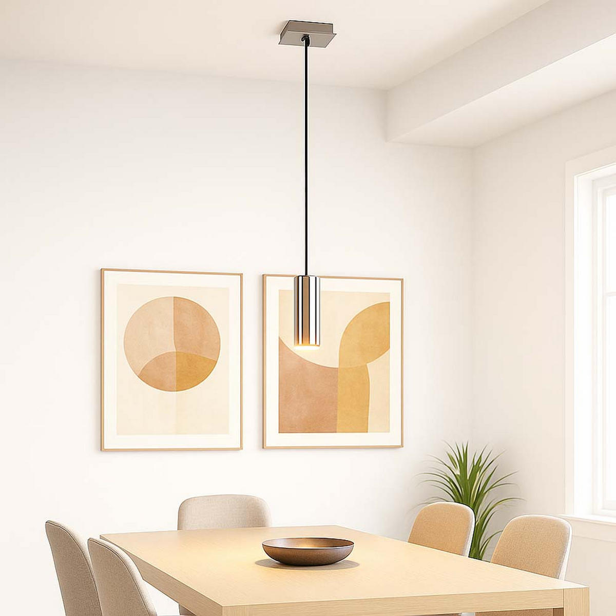 PENDELLEUCHTE LOFT Metall Silber 2x - Silberfarben, Metall (18/18/150cm) - Nowa