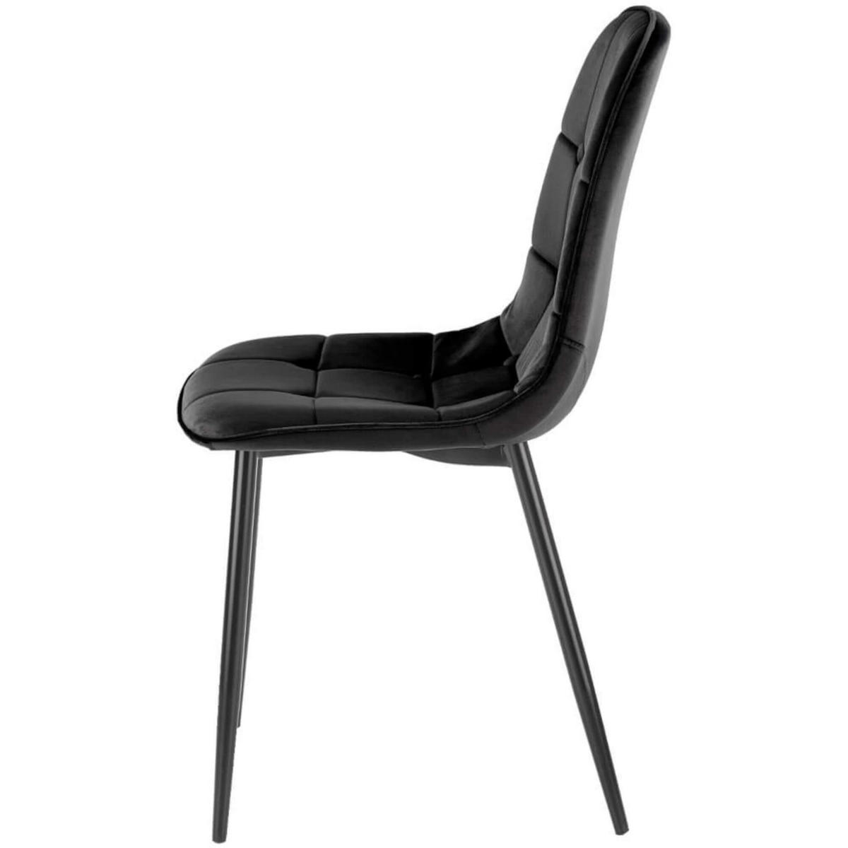 STUHL VELVO K417 - Schwarz, Holzwerkstoff/Metall (45/87/56cm) - Meblini