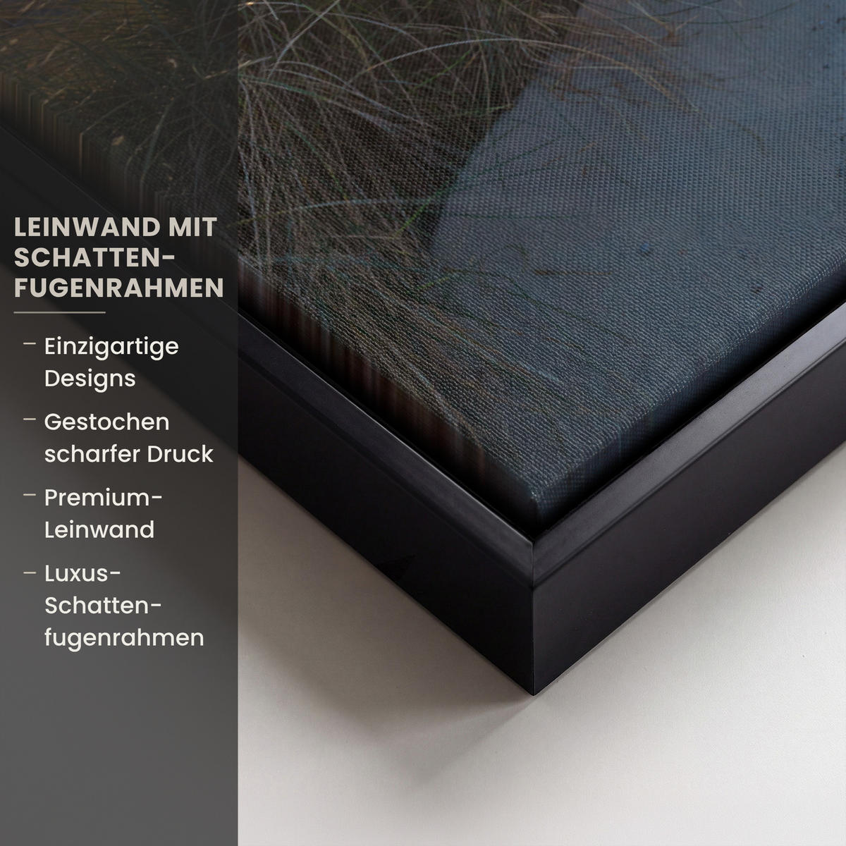 LEINWAND Bilder mit Rahmen - Sonnenuntergang - Strand - Düne - Gras - Ufer - 80x60 - Sandfarben, Textil (80/60cm) - MuchoWow