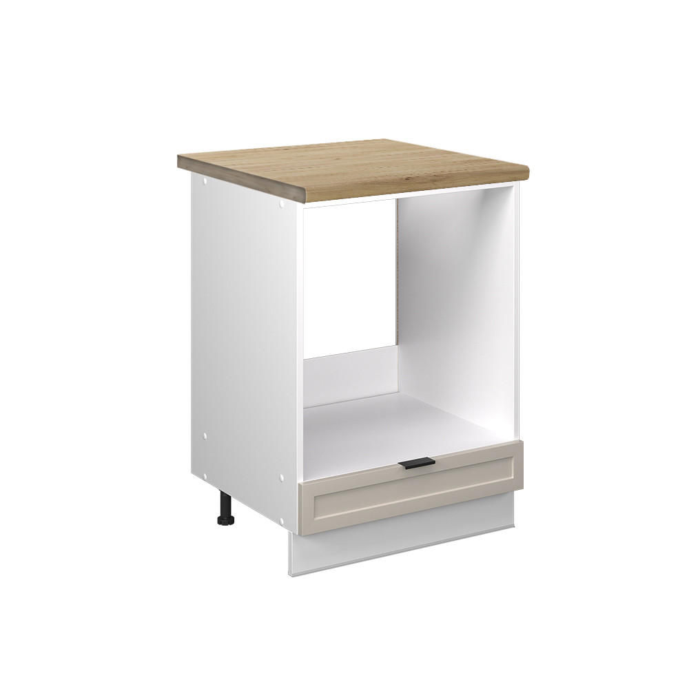 HERDUMBAUSCHRANK Fame-Line GrauBeige 60 cm, AP Eiche - Weiß/Grau, Holzwerkstoff (60/82/60cm) - Vicco