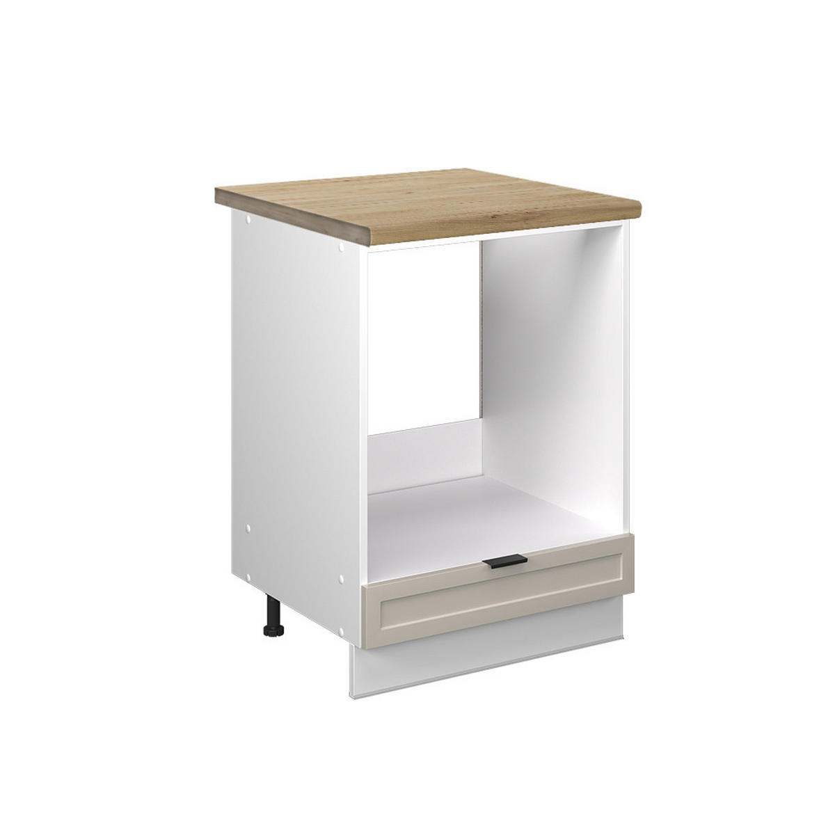 HERDUMBAUSCHRANK Fame-Line GrauBeige 60 cm, AP Eiche - Weiß/Grau, Holzwerkstoff (60/82/60cm) - Vicco