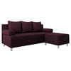 SCHLAFSOFA Dover mit Polsterhocker - Chromfarben/Violett, Holz/Kunststoff (192/80cm) - MIRJAN24