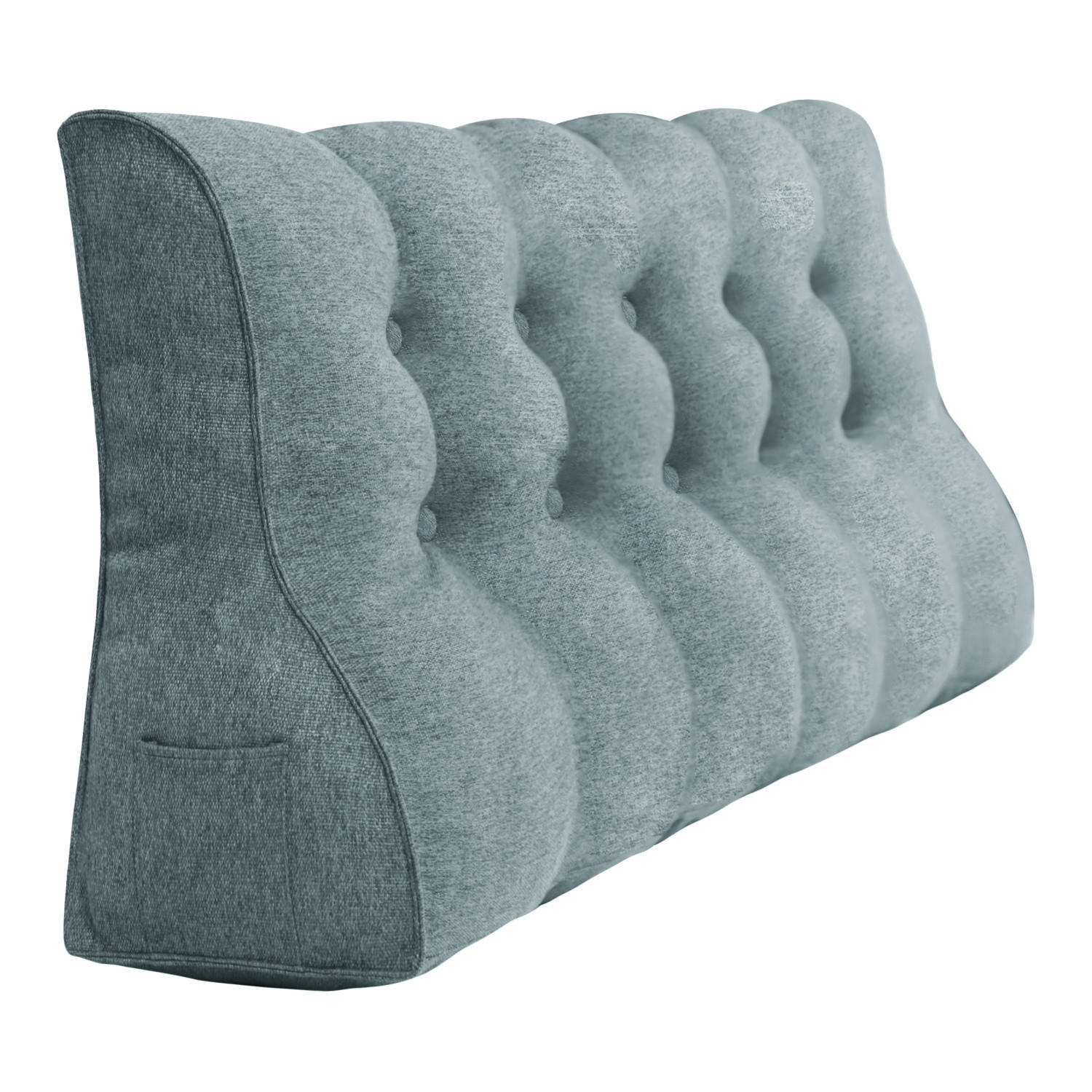 RÜCKENKISSEN Körperkontur Leinenlook Grau 160 cm - Grau, Textil (55/160cm) - Vercart