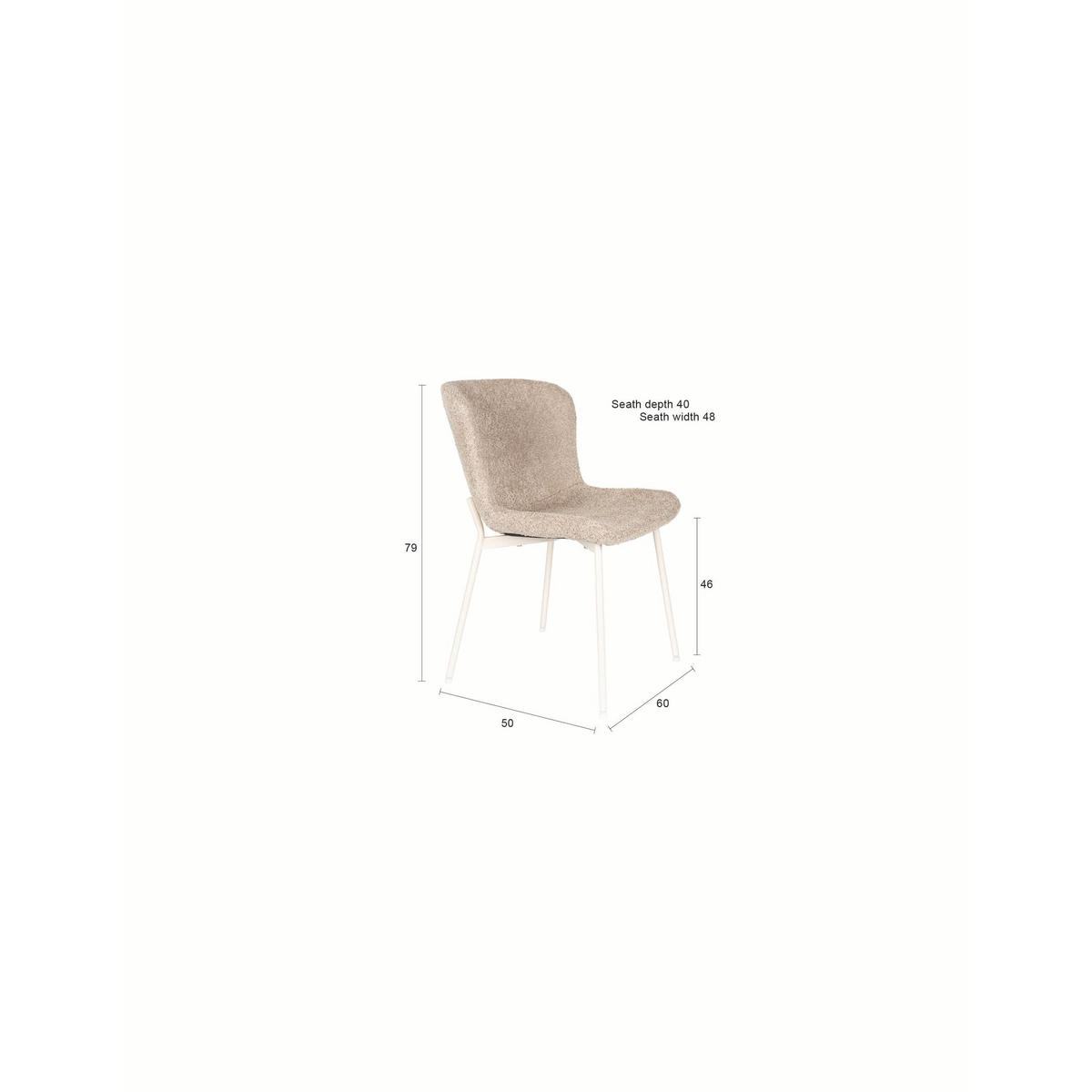 ESSZIMMERSTUHL Marion Braun/ Beige - 2 er Set - Braun, Kunststoff (46.5/79/58.5cm) - Housecraft Living