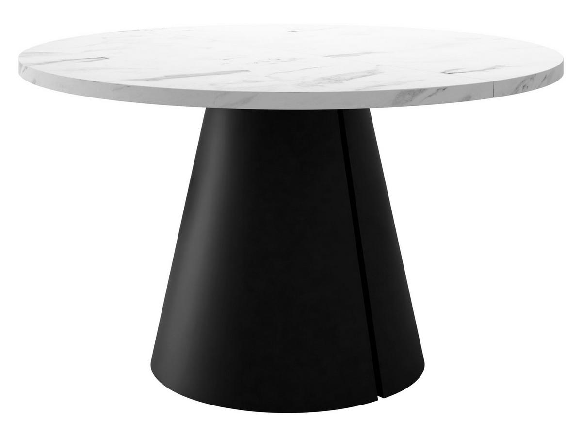 ESSTISCH Calma 100 - Schwarz/Weiß, Holzwerkstoff/Metall (100/100/76cm) - MIRJAN24