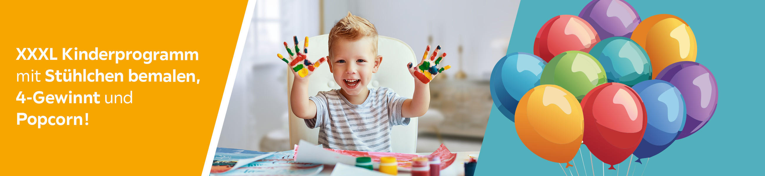 XXXL Kinderprogramm mit Stülchen bemalen 4-Gewinnt und Popcorn!