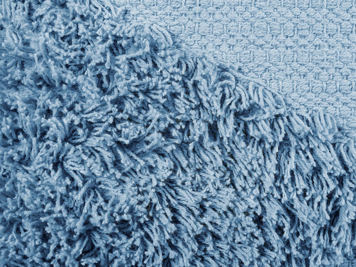DEKOKISSEN 2er-Set Blau 45/45 cm Rhoeo - Blau, Naturmaterialien/Textil (45/45cm) - Beliani