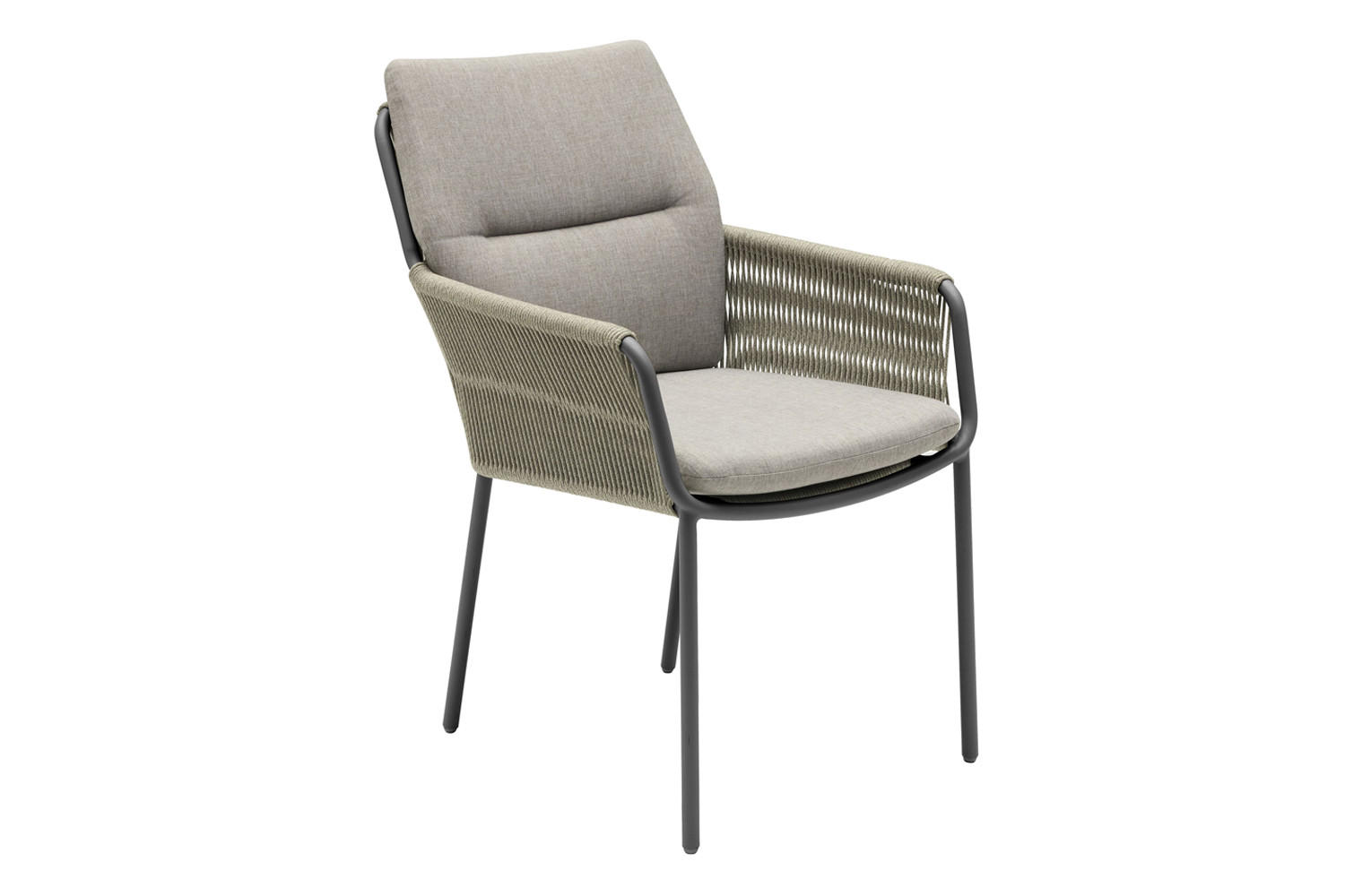 GARTENSTUHL Concord 86x71x59 cm, Metall, Taupe - Taupe/Grau, Metall (71/86/59cm) - dasmöbelwerk