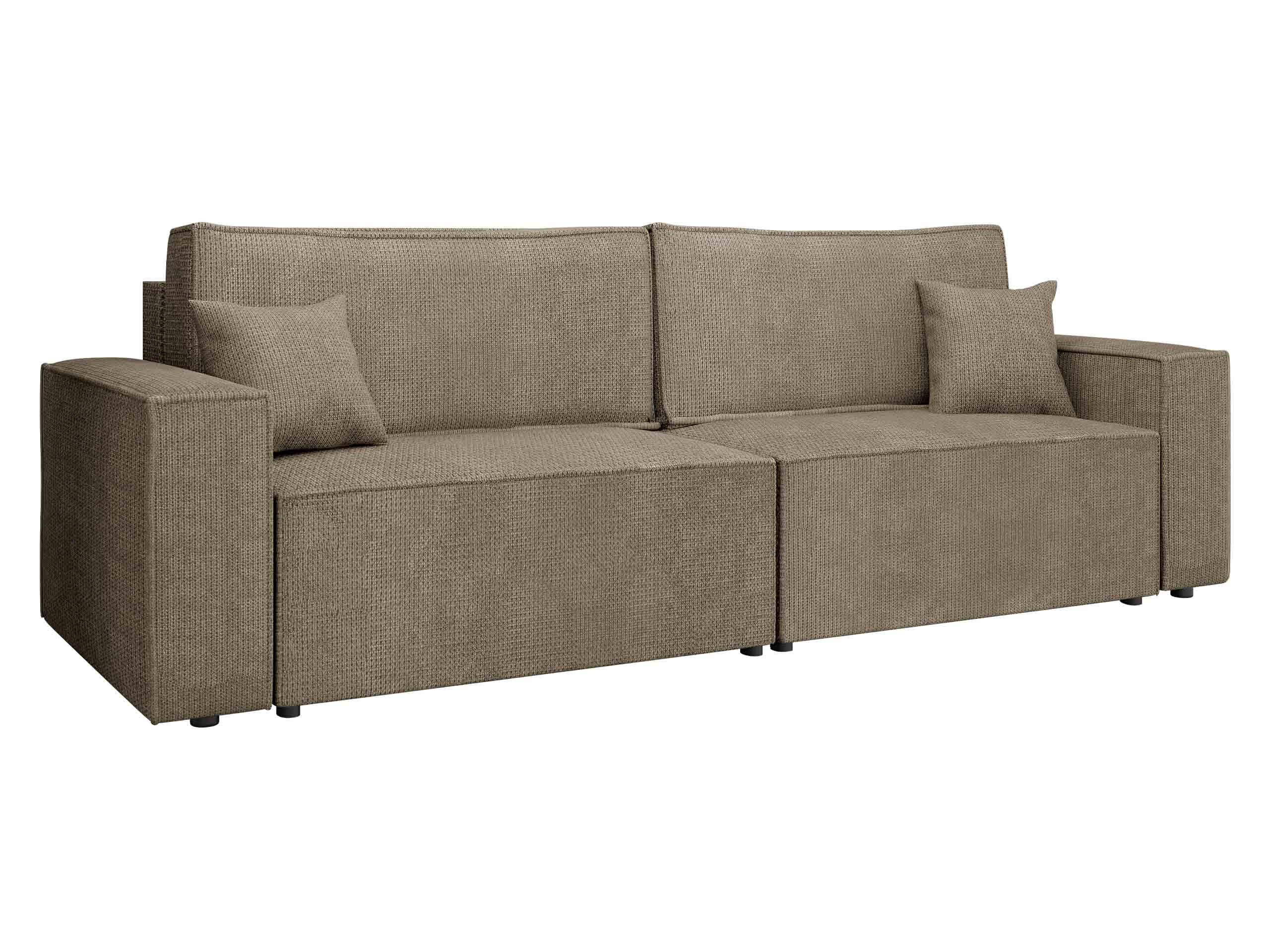 SCHLAFSOFA Karl - Hellbraun/Schwarz, Holz/Kunststoff (245/82/90cm) - MIRJAN24