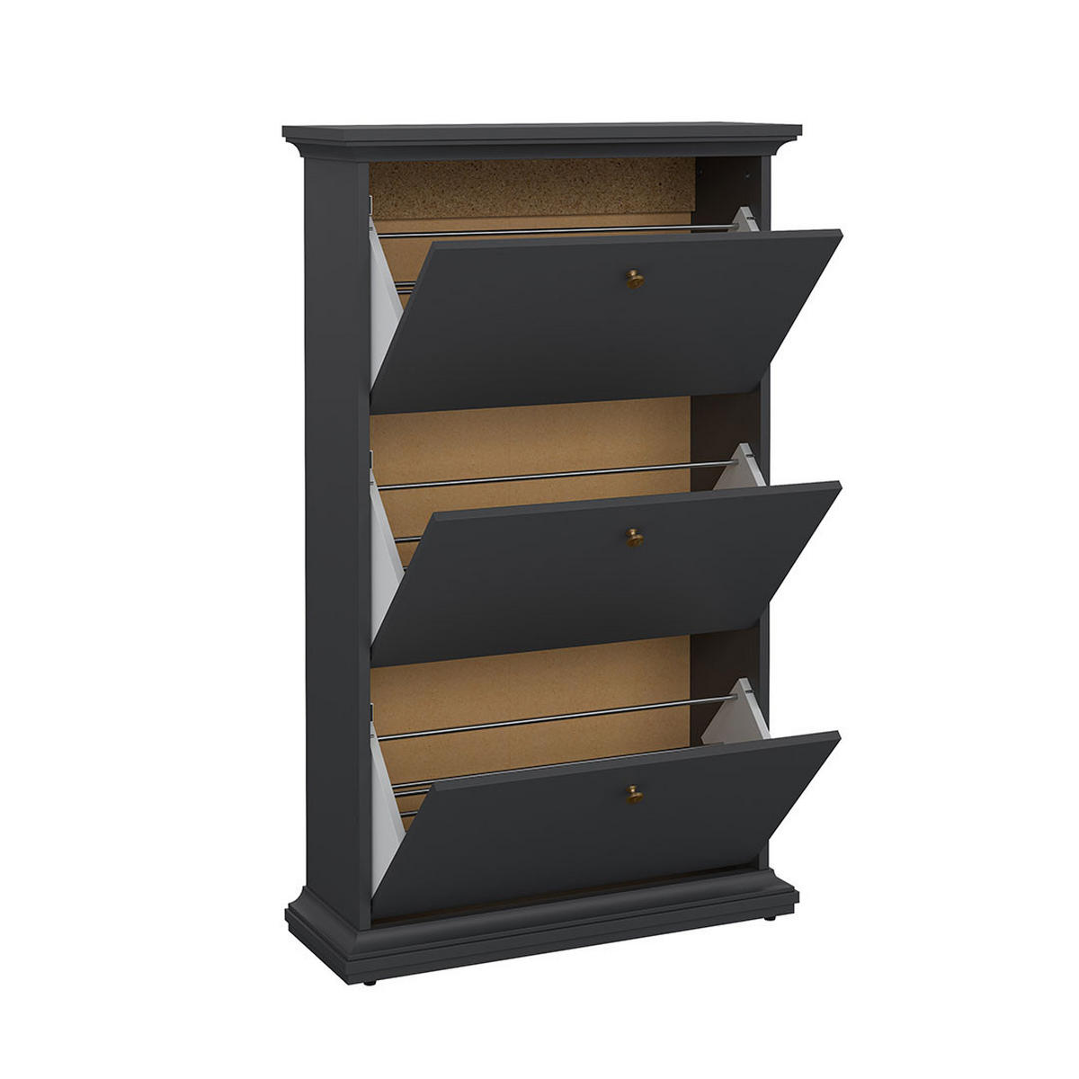 SCHUHSCHRANK Venedig Grau 78/28/128 cm - Grau, Holzwerkstoff (78/128/28cm) - ebuy24