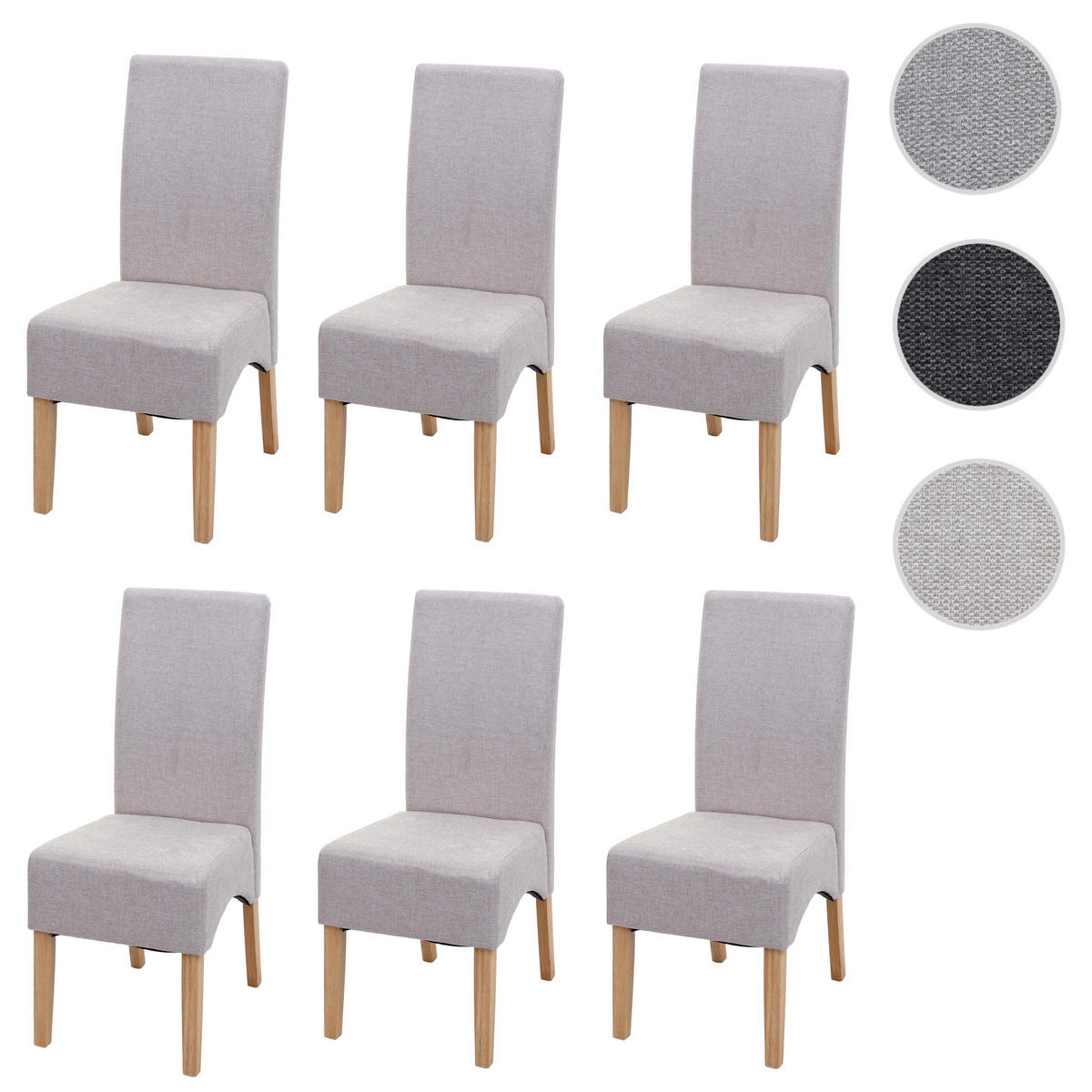 ESSZIMMERSTUHL Beige 6er-Set - Beige, Textil (44/100/56cm) - MCW