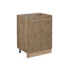 KÜCHENUNTERSCHRANK R-Line Artisan-Eiche 60 cm ohne AP - Honigeiche/Eiche Wotan, Holzwerkstoff (60/81.6/46cm) - Vicco