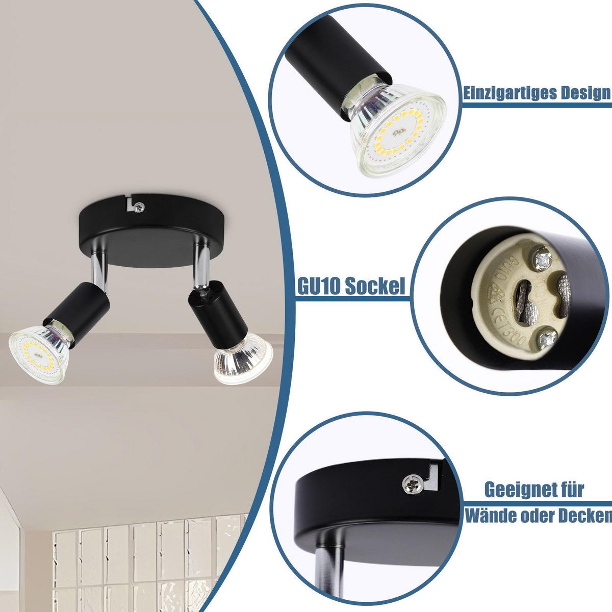 STRAHLER Heike 11/11/11 cm - Schwarz, Metall (11/11/11cm) - Nettlife