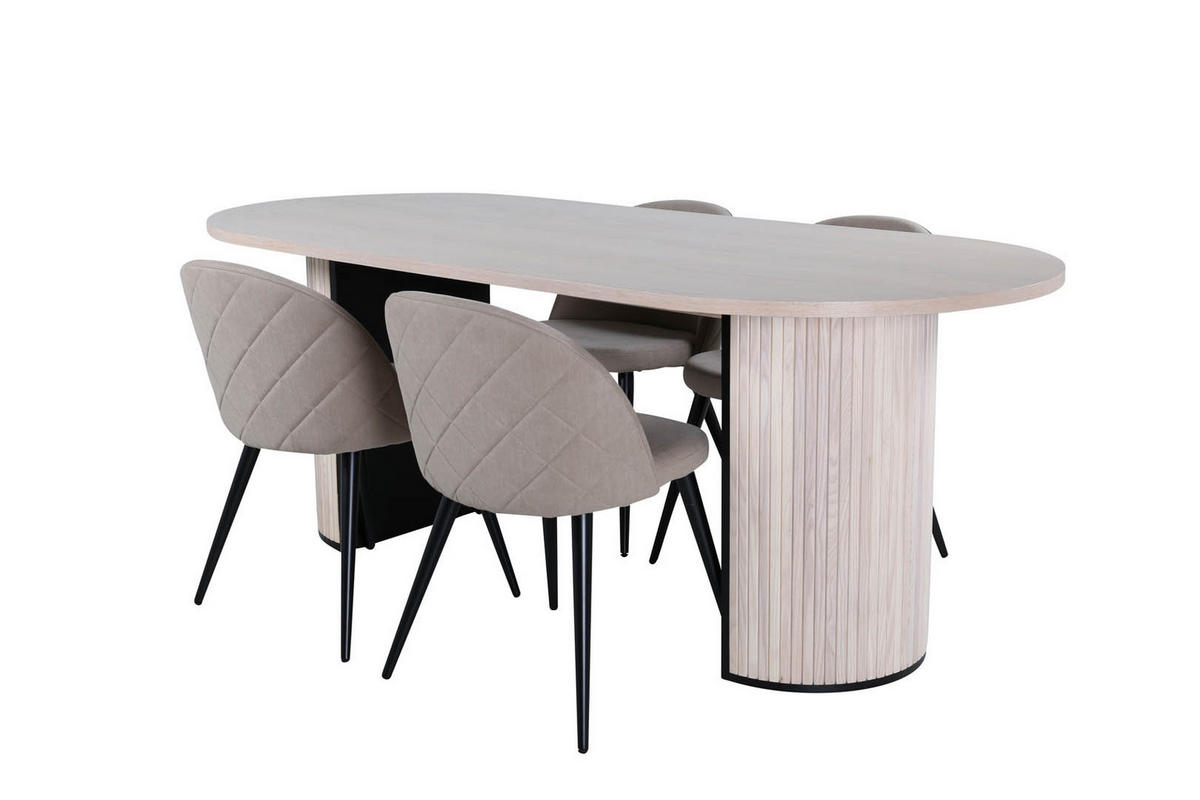 TISCHGRUPPE Beige - Beige, Holzwerkstoff (90/75/200cm) - ebuy24