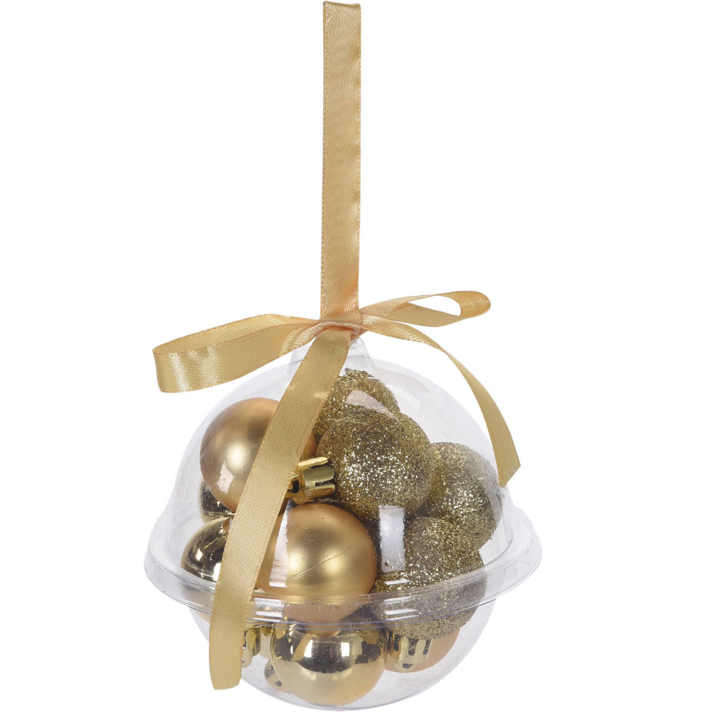 WEIHNACHTSKUGELN 12er-Set Ø 3 cm - Goldfarben, Kunststoff (10/10/10cm) - Home Styling Collection