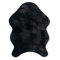 KURZFLORTEPPICH 120/160 cm Pelt 640 - Schwarz, Textil (120/160cm) - Paco Home