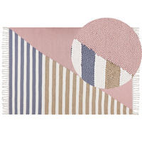 TEPPICH geflochten Engiz 230/160 cm - Multicolor, Textil (160/230cm) - Beliani