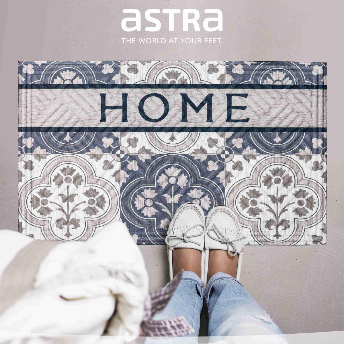 FUSSMATTE INDOOR UND OUTDOOR NUB DESIGN - Grau, Textil (75/45cm) - Astra