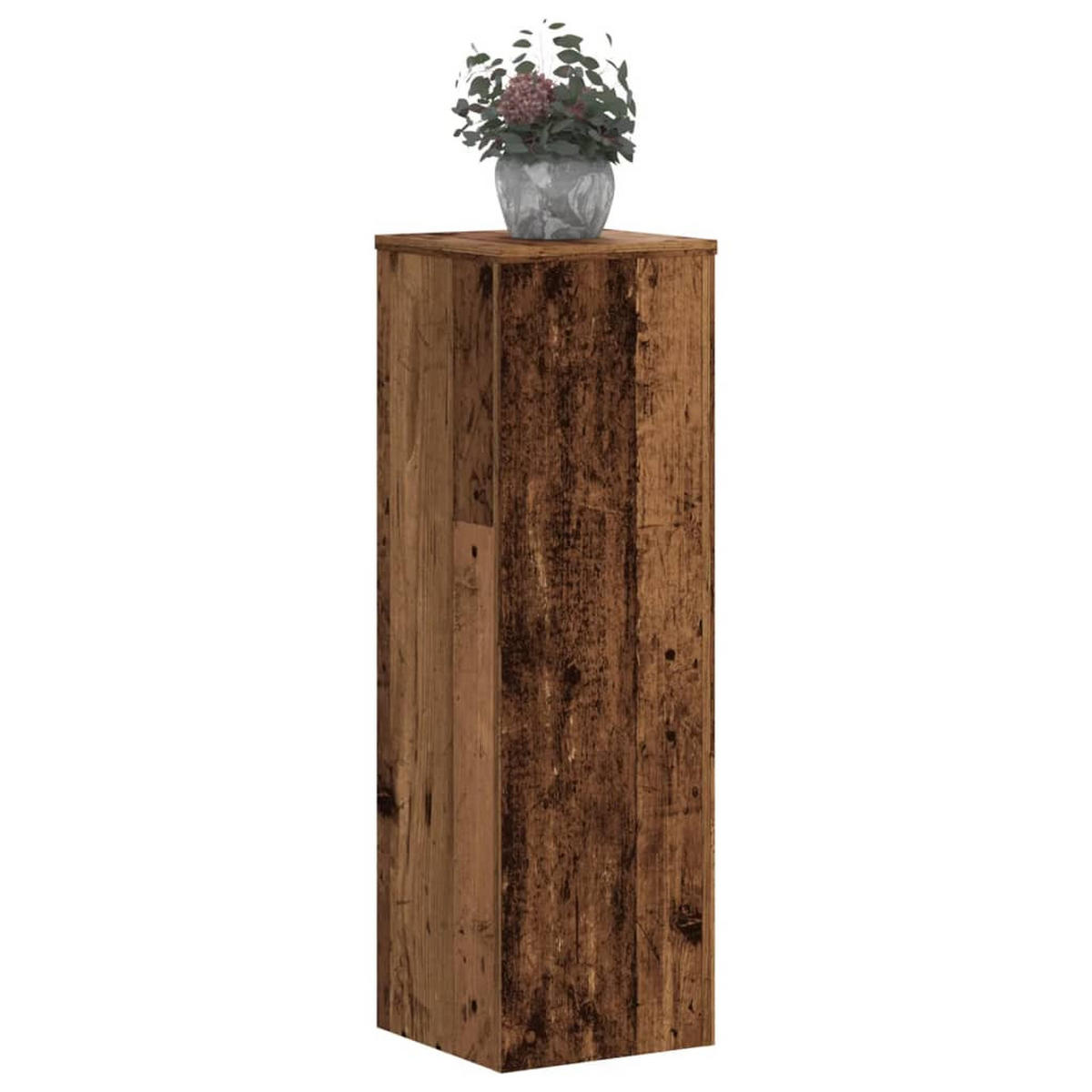 PFLANZENSTÄNDER 2er Set Altholz-Optik 25/25/80 Cm Holzwerkstoff - Braun, Holzwerkstoff (25/80/25cm) - vidaXL