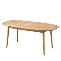 ESSTISCH - Eiche massiv, oval - Eichefarben, Holz (90/180/75cm) - home24