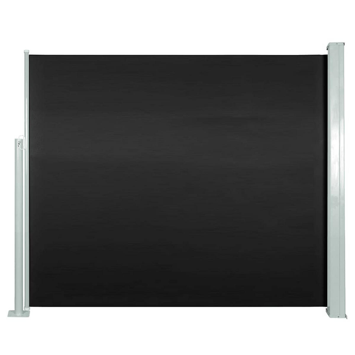 AUSZIEHBARE Seitenmarkise 120x300 cm Schwarz - Schwarz, Textil (3/120/300cm) - furnicato